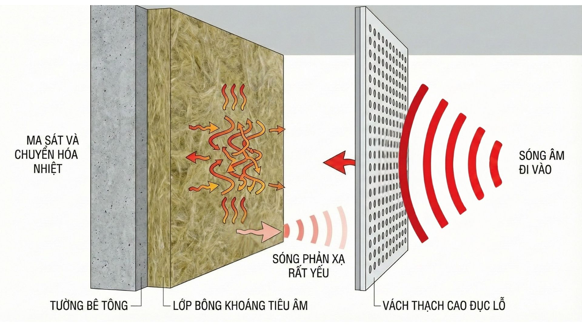 Nguyên lý và cách làm giảm tiếng vang trong phòng theo tiêu chuẩn kỹ thuật